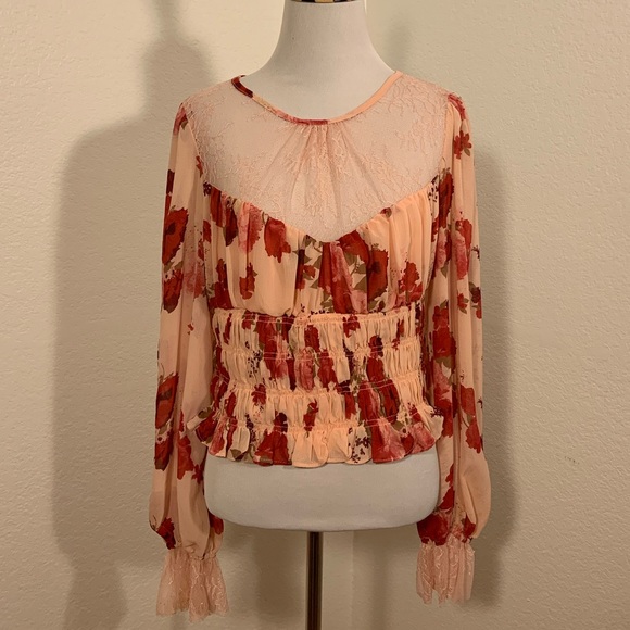 NWOT Free People Women’s Daphne Blouse Top - Picture 4 of 9
